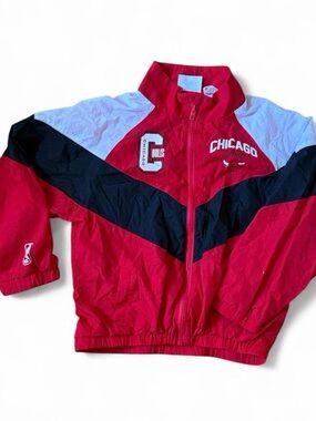 NBA Chicago Bulls Red, Black & White Kids Windbreaker Jacket
